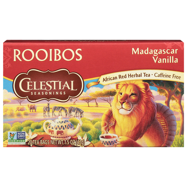 Save on Celestial Seasonings Madagascar Vanilla Rooibos Tea Bags Caffeine Free Order Online