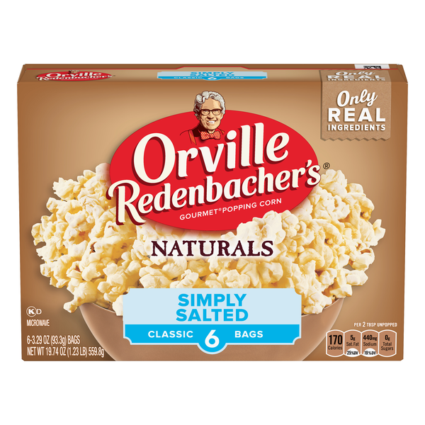 Orville Redenbacher's Naturals Simply Salted Classic Bag Microwave Popcorn