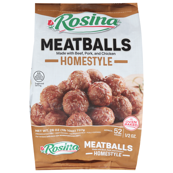Rosina Homestyle Meatballs - apx 52 ct Frozen