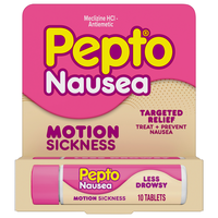 Pepto Nausea Meclizine HCL Motion Sickness Tablets