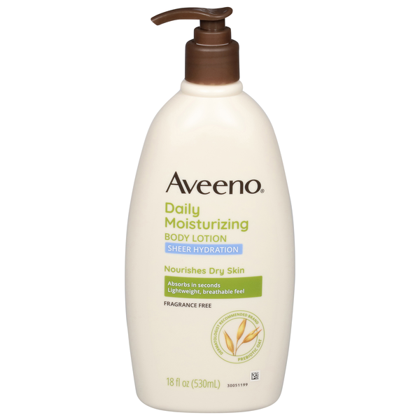 Aveeno Daily Moisturizing Lotion Sheer Hydration Dry Skin Fragrance Free