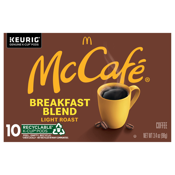 McCafe Breakfast Blend Light Roast Coffee K-Cup Pods