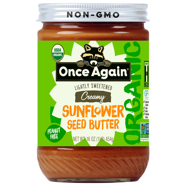 Once Again Organic Lightly Sweetened Creamy Sunflower Seed Butter