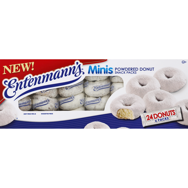 Save on Entenmann's Mini Donuts Powdered Snack Packs 24 ct Order