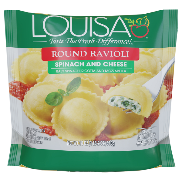 Louisa Round Spinach & Cheese Ravioli Pasta Frozen