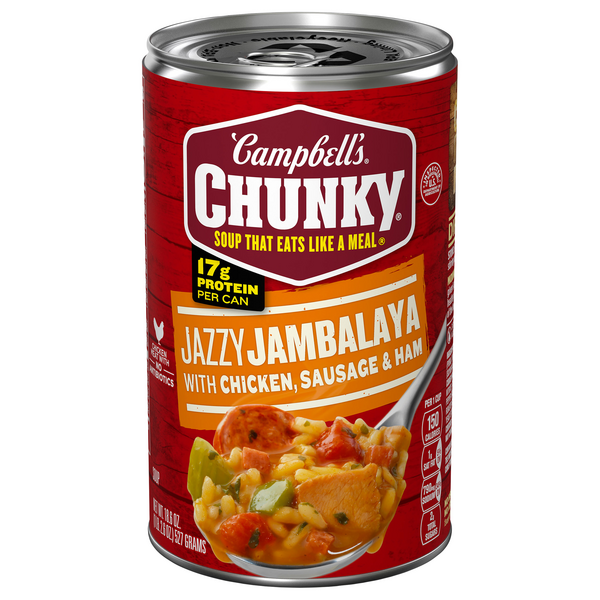 Campbell's Chunky Jazzy Jambalaya with Chicken Sausage & Ham Soup