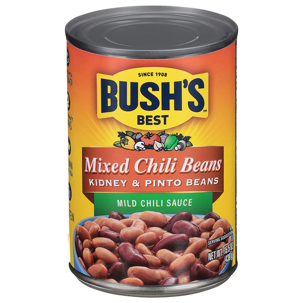 Bush's Best Kidney & Pinto Mixed Chili Beans in Mild Sauce