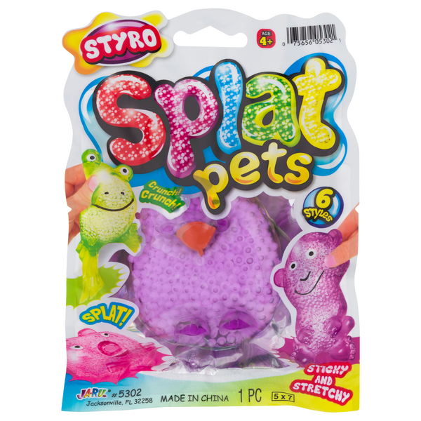 Splat Pets Styro Sticky & Stretchy Toy Purple