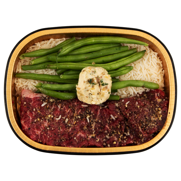 Hannaford Steak Tip Rice & Green Bean Meal Kit