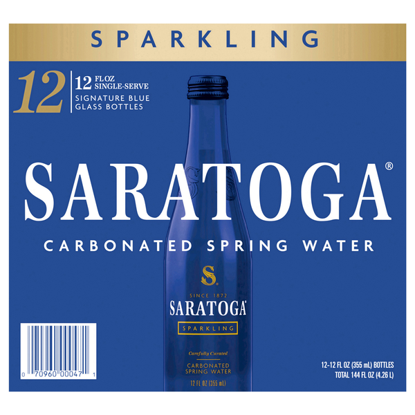 Saratoga Sparkling Carbonated Spring Water - 12 pk