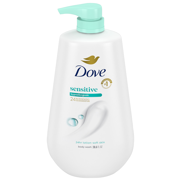 Dove Sensitive Skin Hypoallergenic Body Wash Pump