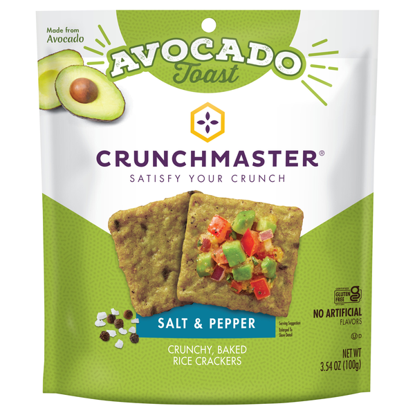 Crunchmaster Gluten Free Salt & Pepper Avocado Toast Rice Crackers