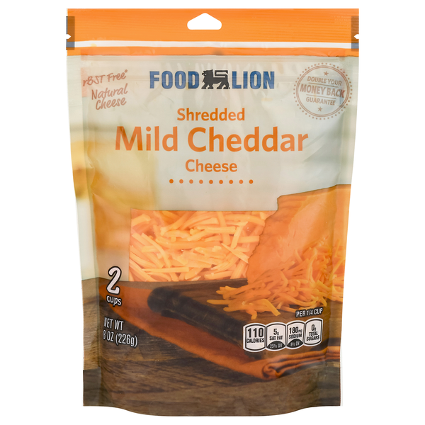 Food Lion Natural Shredded Mild Cheddar Cheese