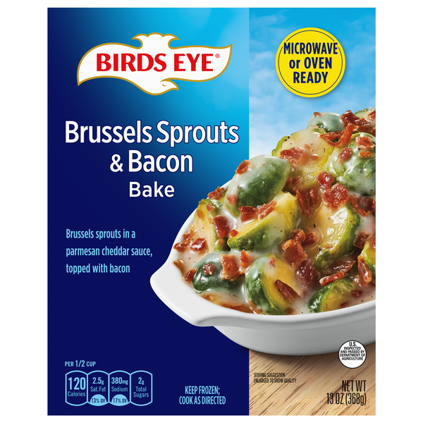 Birds Eye Brussels Sprouts & Bacon Bake Frozen