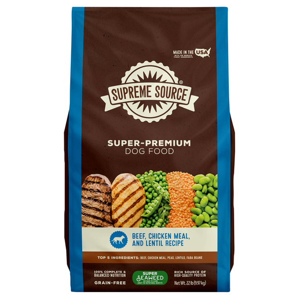 Supreme Source Grain Free Beef Chicken Meal & Lentil Dry Dog Food