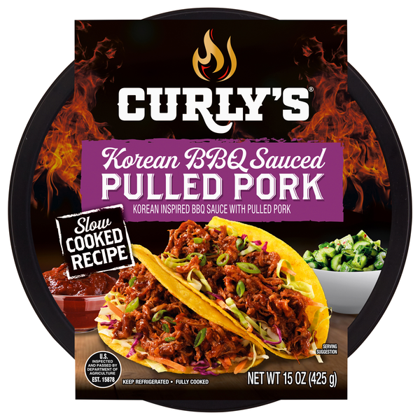 Curly's Korean BBQ Sauced Pulled Pork Refrigerated