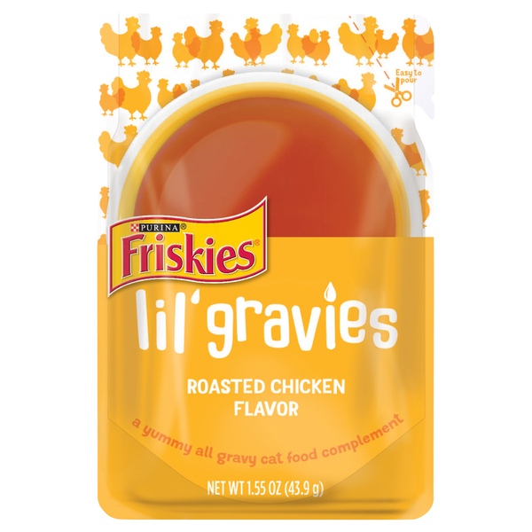 Save on Friskies Lil' Gravies Cat Food Complement Roasted Chicken
