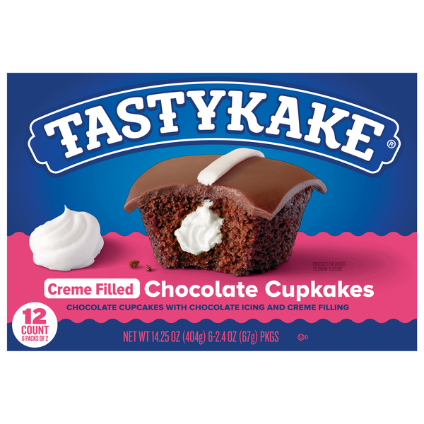 Tastykake Chocolate Cupkakes with Chocolate Icing 2 ea - 6 ct