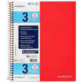 Top Flight 3 Subject Notebook College Ruled 11 X 8.9 Inch