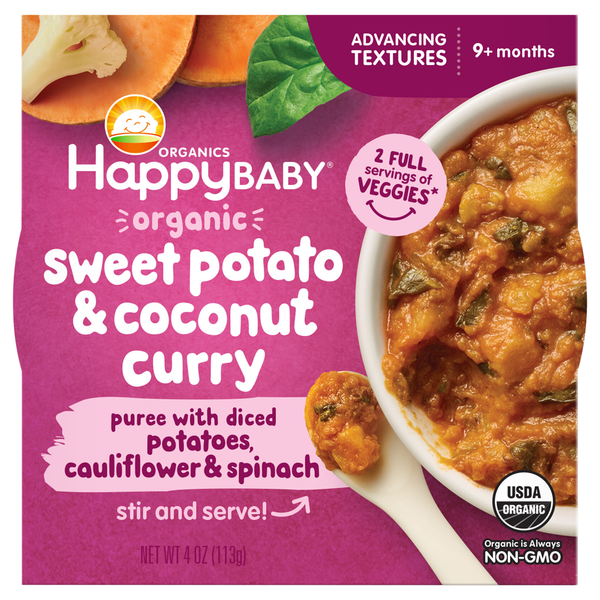 Happy Baby Organics Stage 3 Baby Food Sweet Potato & Coconut Curry