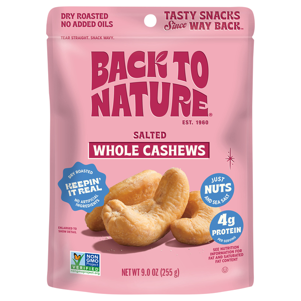 Back to Nature Salted Whole Cashews