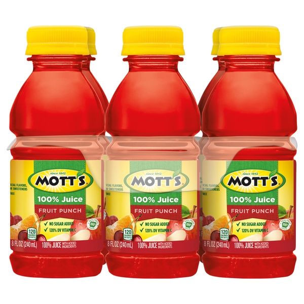 Mott's 100% Juice Fruit Punch - 6 pk
