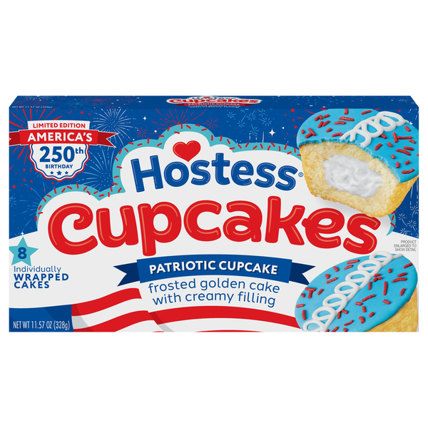 Hostess Patriotic Cupcakes - 8 ct
