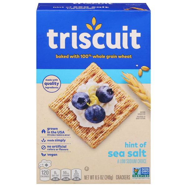 Triscuit Vegan Hint of Sea Salt Whole Grain Wheat Crackers