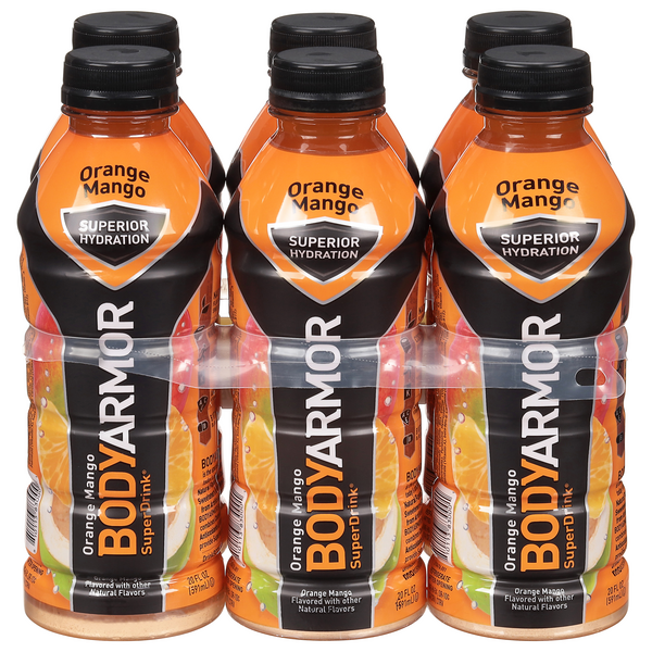 Save on BODYARMOR Super Drink Sports Drink Orange Mango 6 pk Order