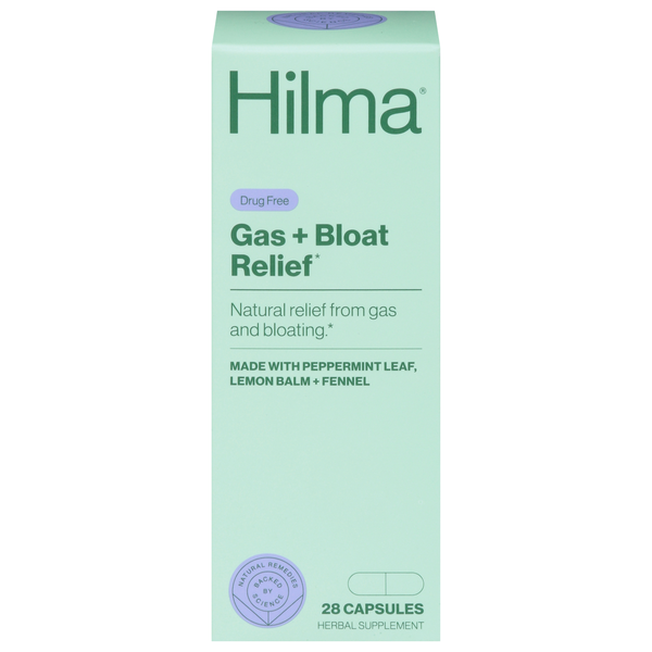 Hilma Drug Free Gas & Bloat Relief Capsules