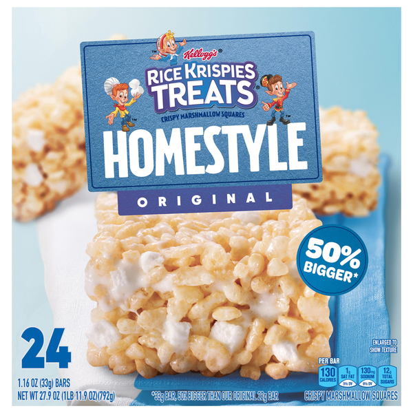 Kellogg's Rice Krispies Treats Bars Homestyle Original - 24 ct