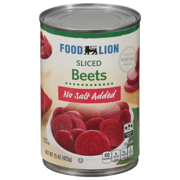 Food Lion No Salt Added Sliced Beets