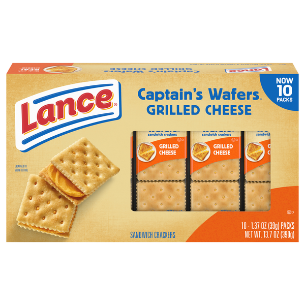 Lance Captain's Wafers Grilled Cheese Sandwich Crackers - 10 ct