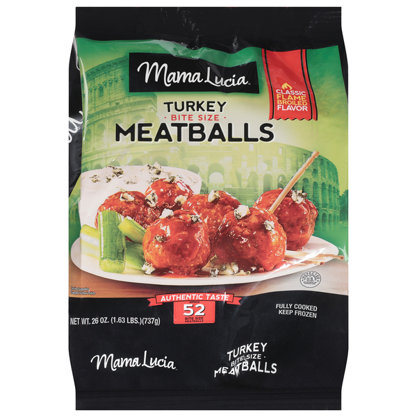 Mama Lucia Bite Size Turkey Meatballs Frozen