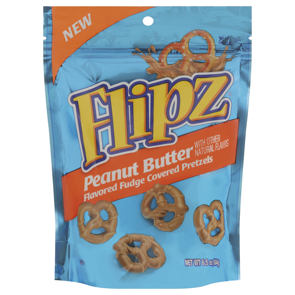 Flipz Peanut Butter Flavored Fudge Covered Pretzels