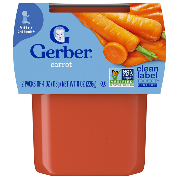 Gerber Natural 2nd Baby Food Carrot - 2 ct