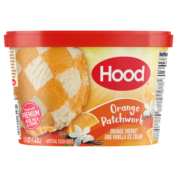 Hood Orange Patchwork Sherbet & Vanilla Ice Cream