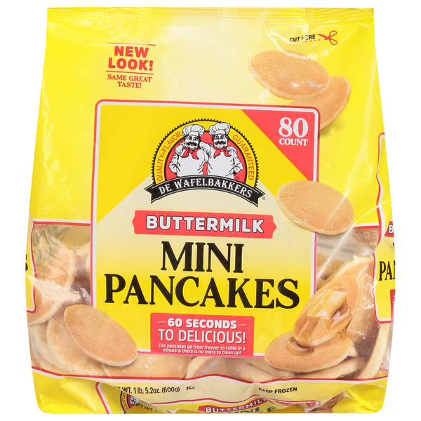 De Wafelbakkers Mini Buttermilk Pancakes - 60 ct