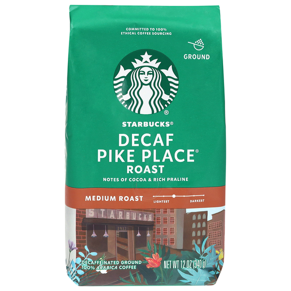 Starbucks Decaf Pike Place Medium Roast Ground Coffee