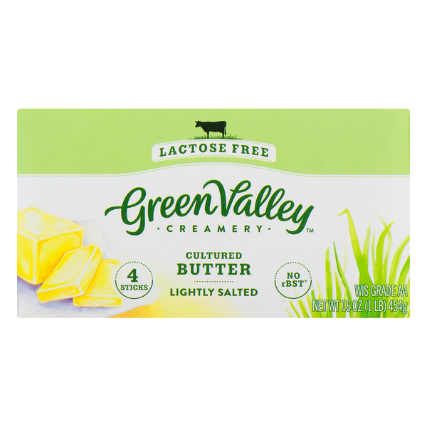 Save on Green Valley Creamery Cultured Butter Lightly Salted Lactose Free 4 ct Order Online