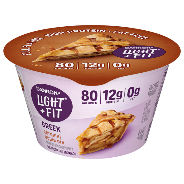 Dannon Light + Fit Fat Free Caramel Apple Pie Greek Yogurt Cup
