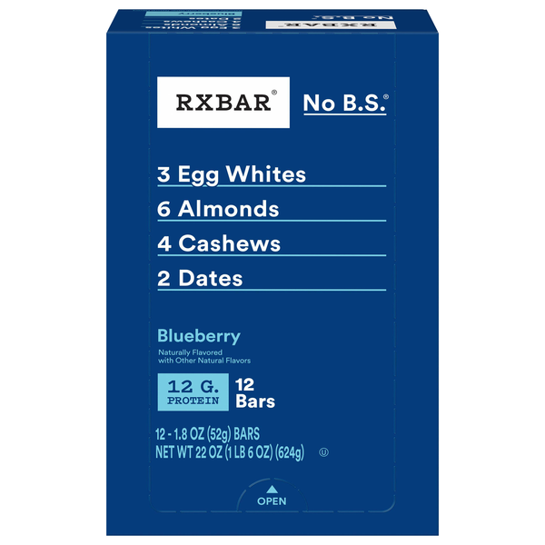 RXBAR Blueberry 12g Protein Bars - 12 ct