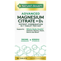 Nature's Bounty Advanced Magnesium Citrate + D3 Tablets