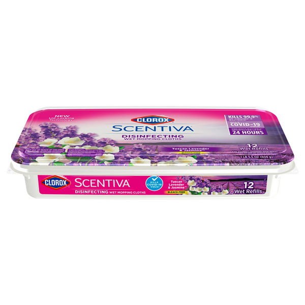 clorox scentiva wet mopping cloths
