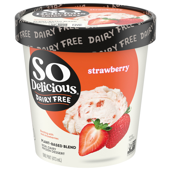 So Delicious Dairy Free Plant-Based Strawberry Frozen Dessert