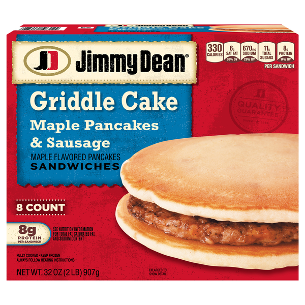 Jimmy Dean Maple Pancakes & Sausage Griddle Cake Sandwiches - 8 ct