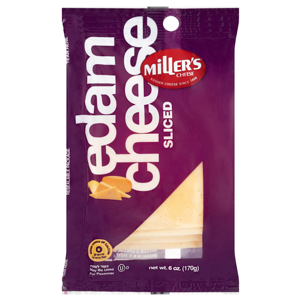 Miller's Kosher Natural Edam Cheese Slices