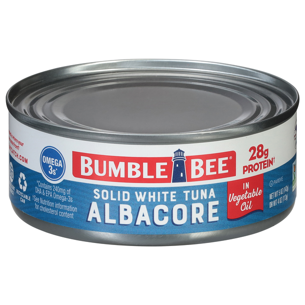 Bumble Bee Wild Caught Solid White Albacore Tuna in Vegetable Oil