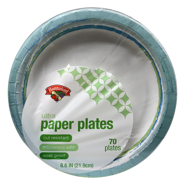Hannaford Ultra Designer Paper Plates 8.6 Inch