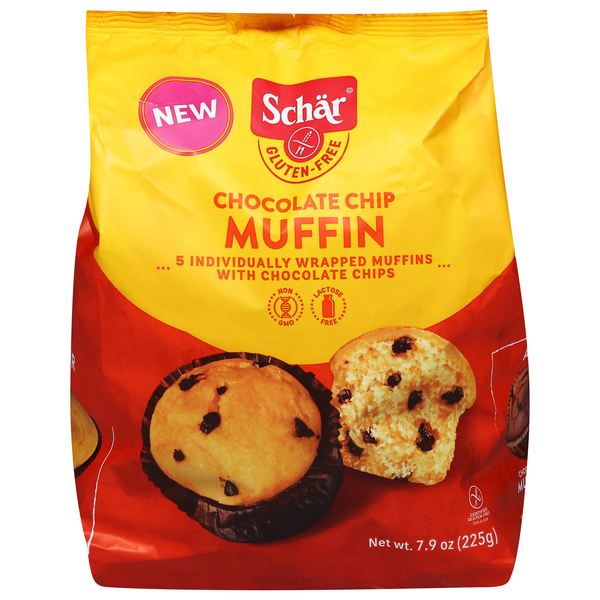 Schar Gluten Free Chocolate Chip Muffin - 5 ct